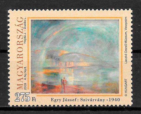 sellos coleccion pintura Hungria 2009