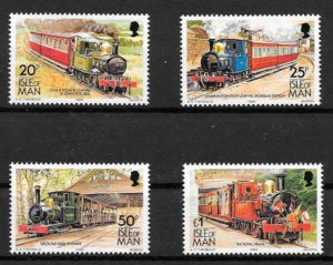 filatelia coleccion trenes 1988 Isla de Man