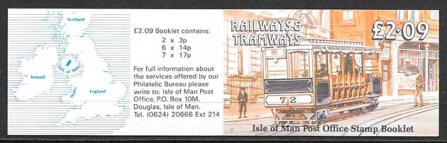 filatelia coleccion trenes 1988 Isla de Man