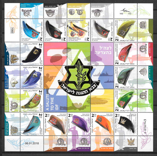 colección sellos Israel temas varios 2018
