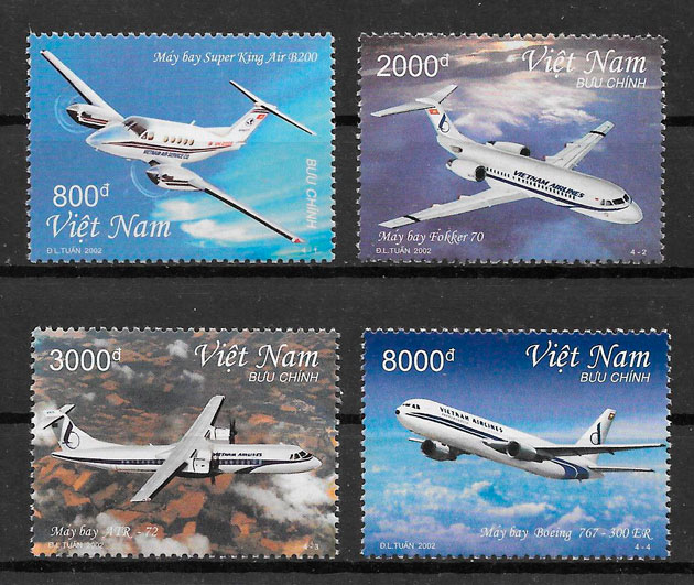 filatelia colección transporte Viet Nam 2002