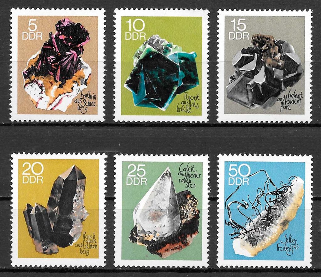 filatelia minerales Alemania DDR 1969