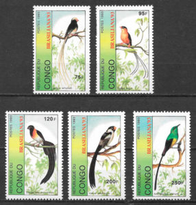 sellos fauna Congo 1993