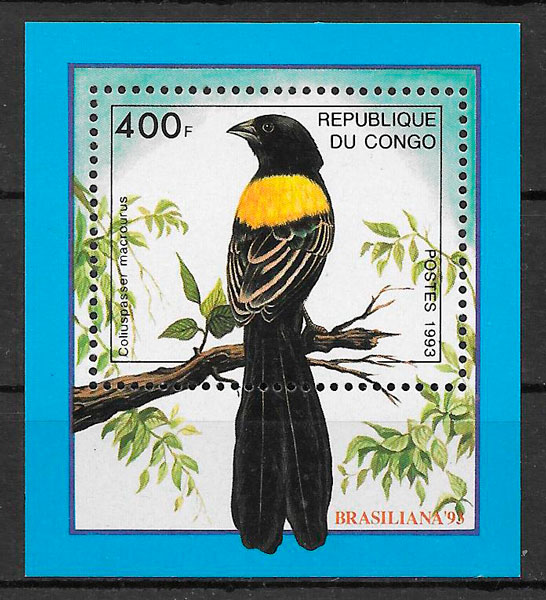 sellos fauna Congo 1993