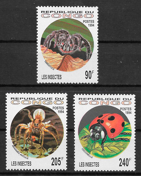 sellos fauna Congo 1994