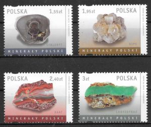 coleccion sellos minerales Polonia 2010