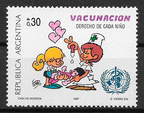 filatelia temas varios Argentina 1987