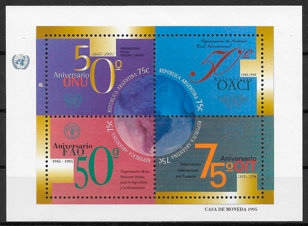sellos temas varios Argentina 1995