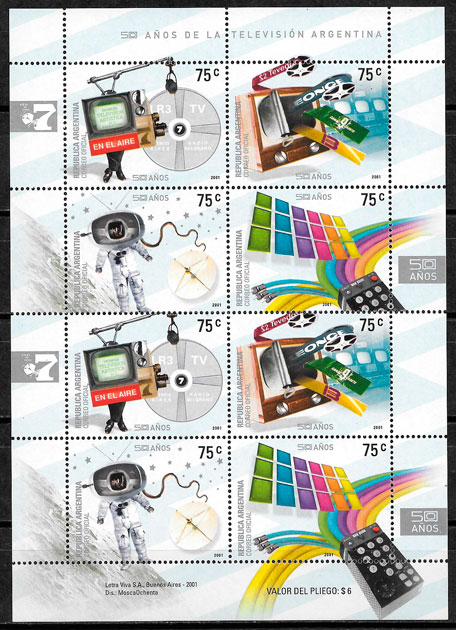 selos temas varios Argentina 2001