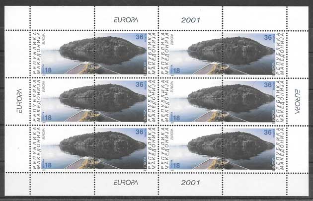 colección sellos Europa Macedonia 2001