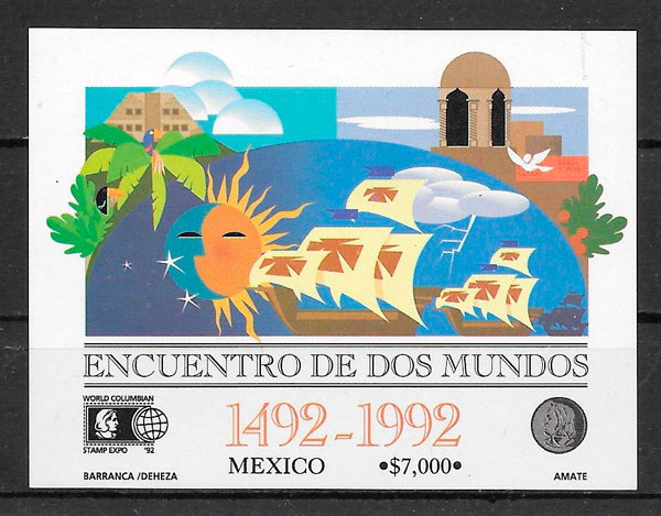 sellos pintura Mexico 1992