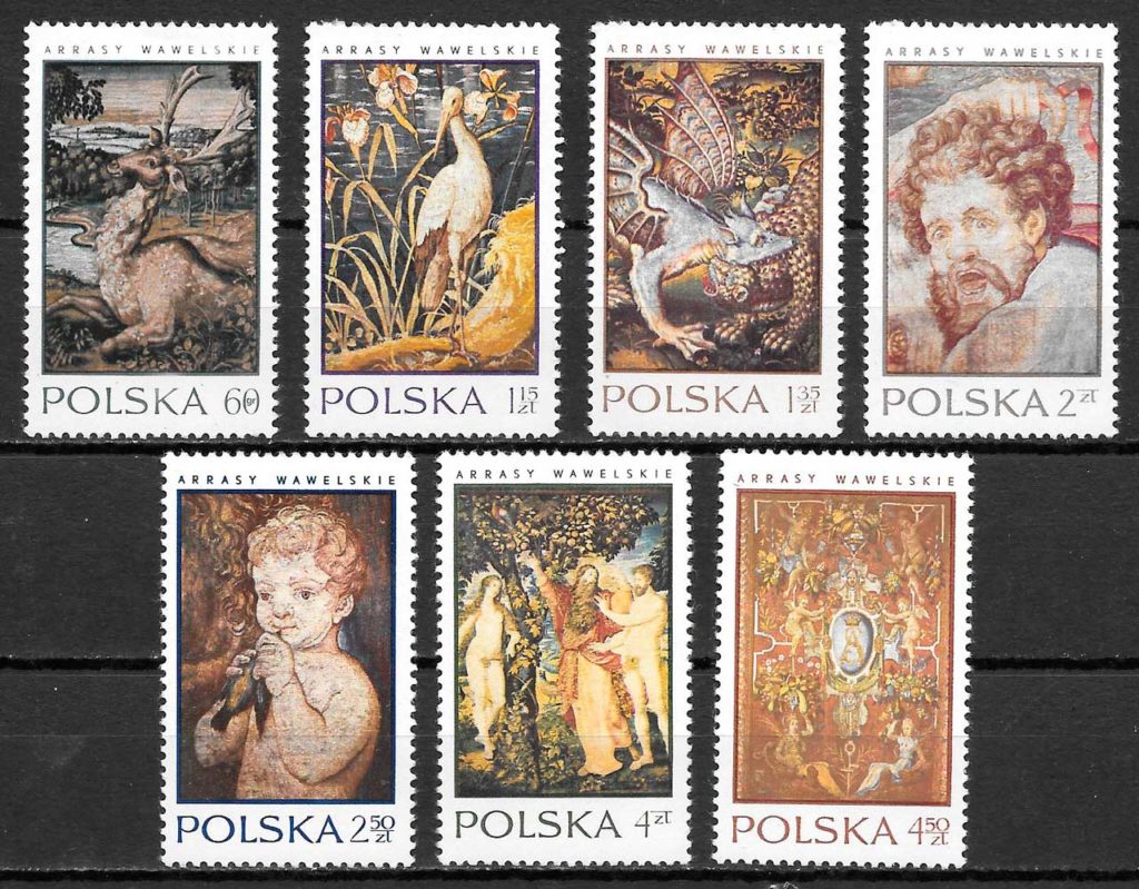 sellos arte Polonia 1970
