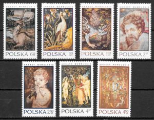 sellos arte Polonia 1970