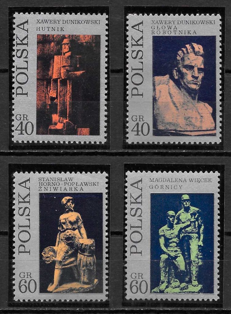 filatelia coleccion arte Polonia 1971