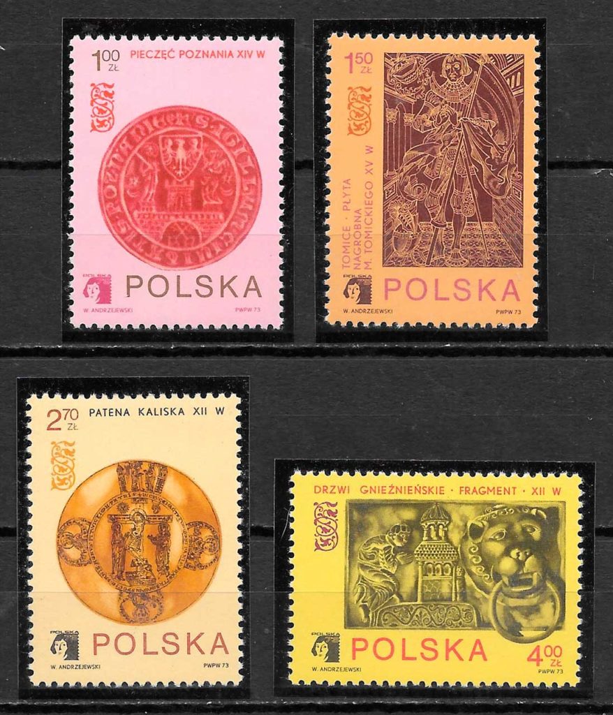 filatelia arte Polonia 1973