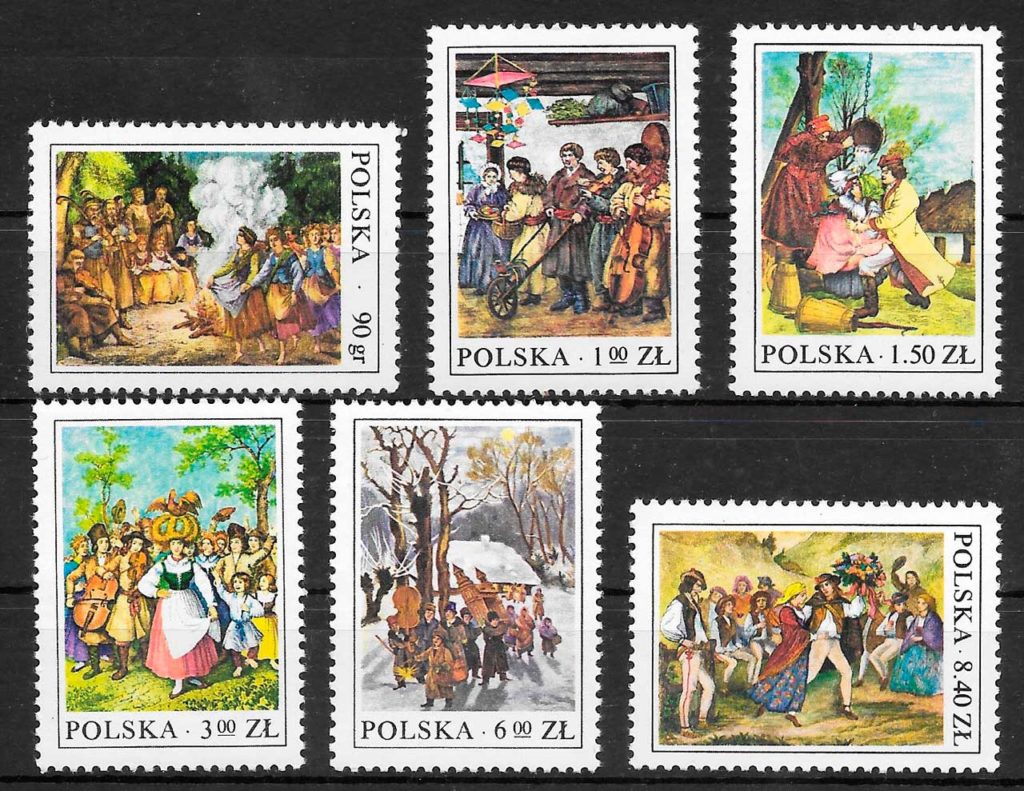selos arte Polonia 1977