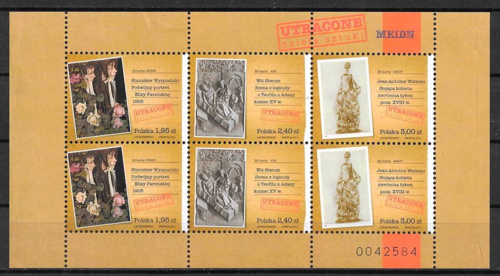 coleccion sellos arte Polonia 2011