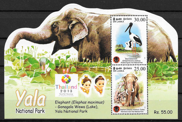 filatelia parques naturales Sri Lanka 2013