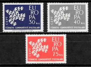 sellos Europa Turquia 1961