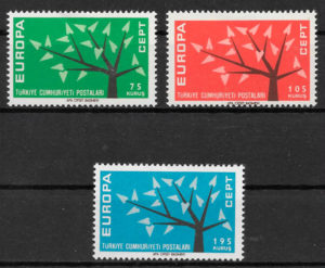 sellos Europa Turquia 1962
