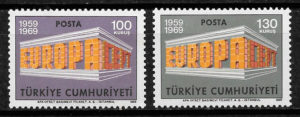 sellos Europa Turquia 1969