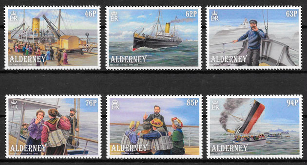 filatelia transporte Alderney 2019