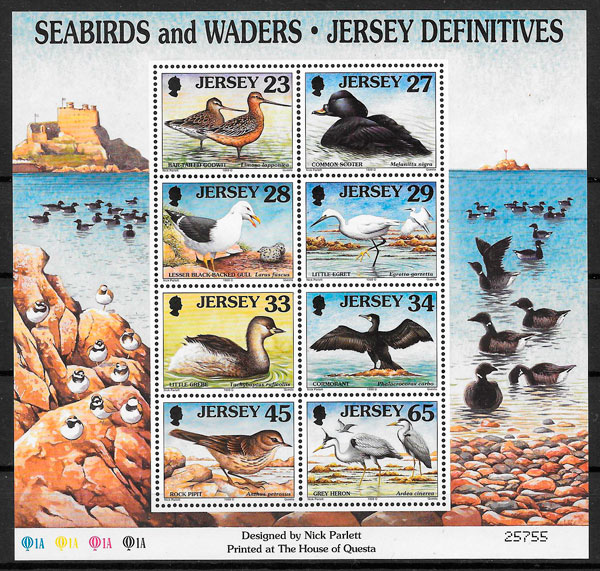 sellos fauna Jersey 1999