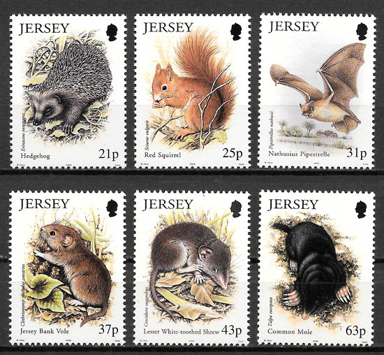 sellos fauna Jersey 1999