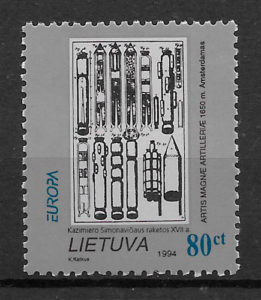 sellos Europa Lituania 1994