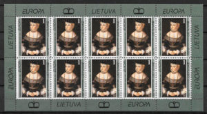 sellos Europa Lituania 1996