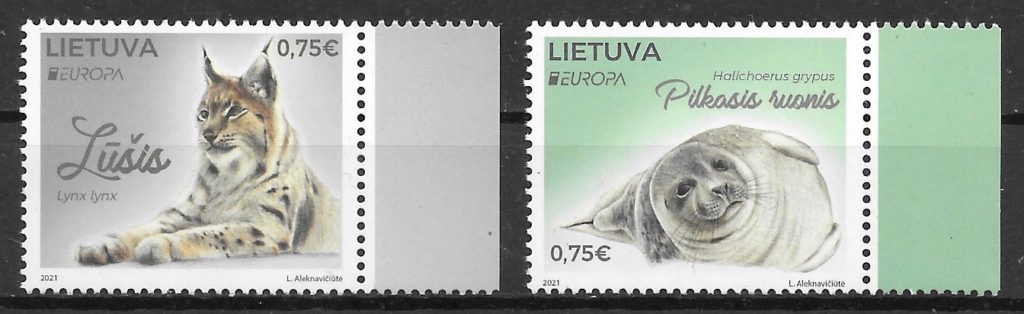 filatelia coleccion Europa Lituania 2021