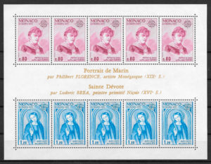 filatelia coleccion Monaco Europa 1975