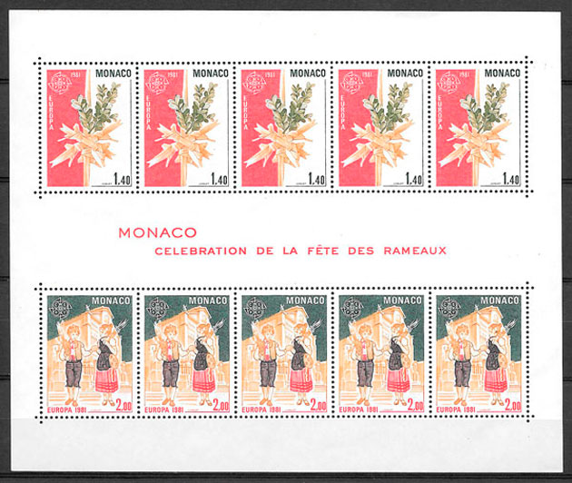 filatelia Europa Monaco 1981