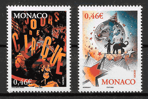 sellos Europa Monaco 2002