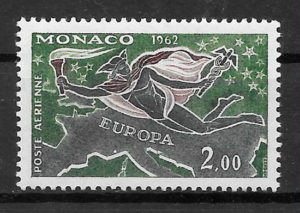sellos Europa Mónaco 1961