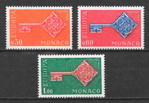 filatelia Europa Mónaco 1968