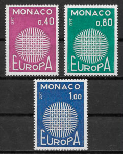 filatelia colección Europa Mónaco 1970