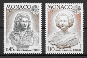 colección sellos Europa 1974 Mónaco