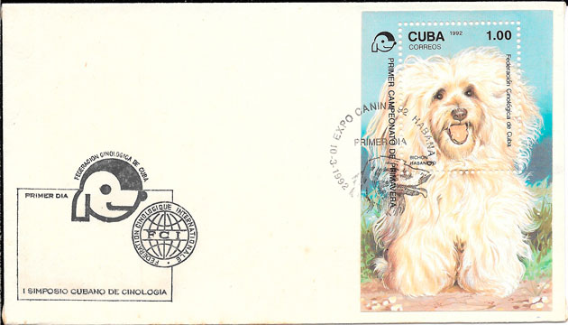 filatelia colección perros Cuba 1991