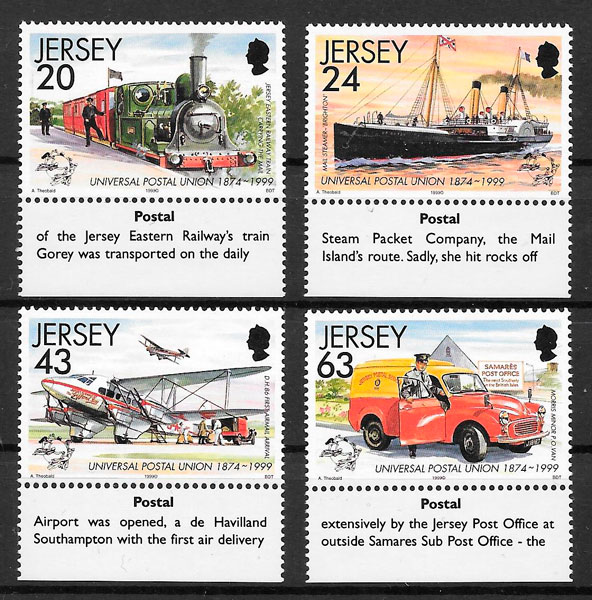 colección sellos transporte Jersey 1999