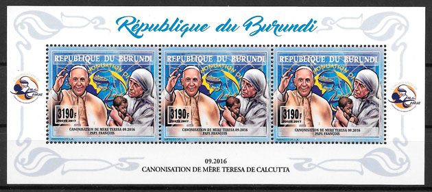 colección sellos personalidad Burundi 2017