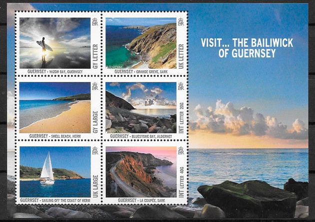colección sellos turismo Guersey 2012