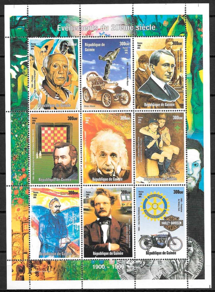 sellos personalidades Guinea 2000