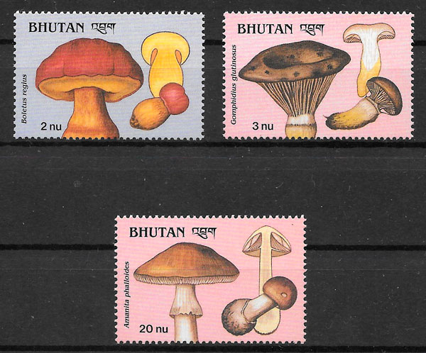 sellos setas Bhutan 1989