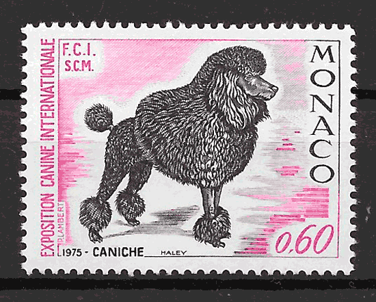 filatelia perros Mónaco 1975