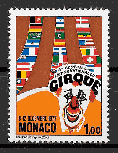 filatelia colección arte Mónaco 1977