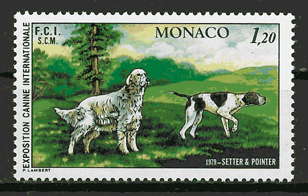 filatelia colección perros Mónaco 1979