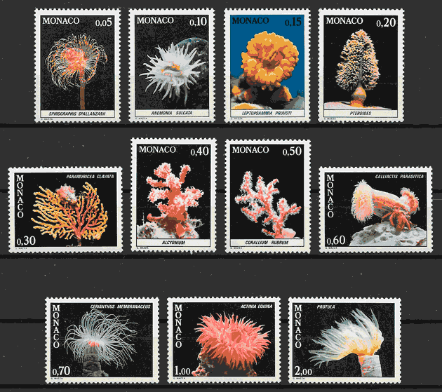sellos fauna Mónaco 1980