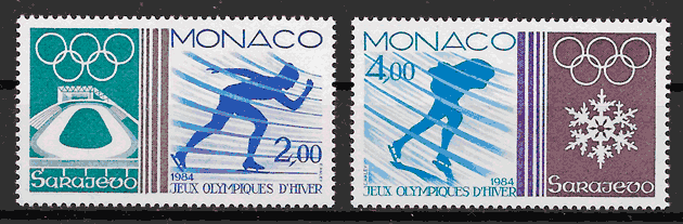filatelia colección deporte Mónaco 1984