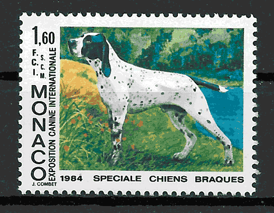 filatelia colección perros Mónaco 1984